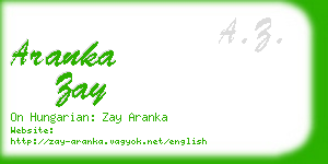 aranka zay business card